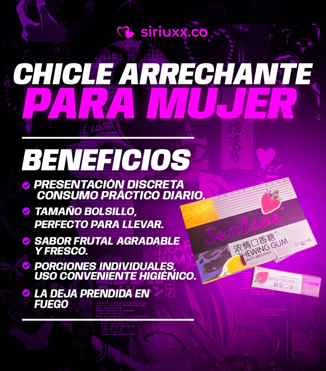 Chicle arrechante para mujer