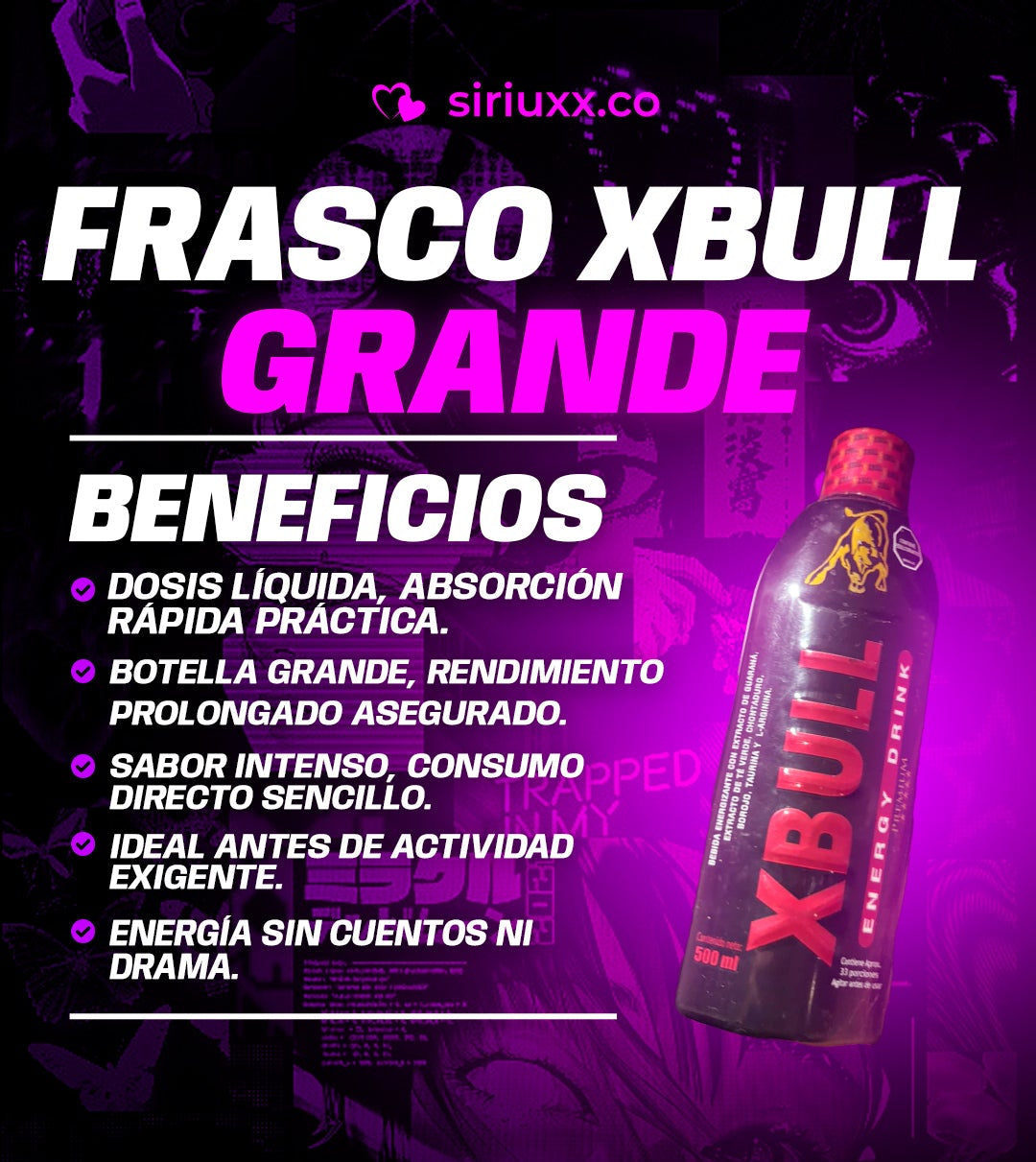 X Bull frasco grande