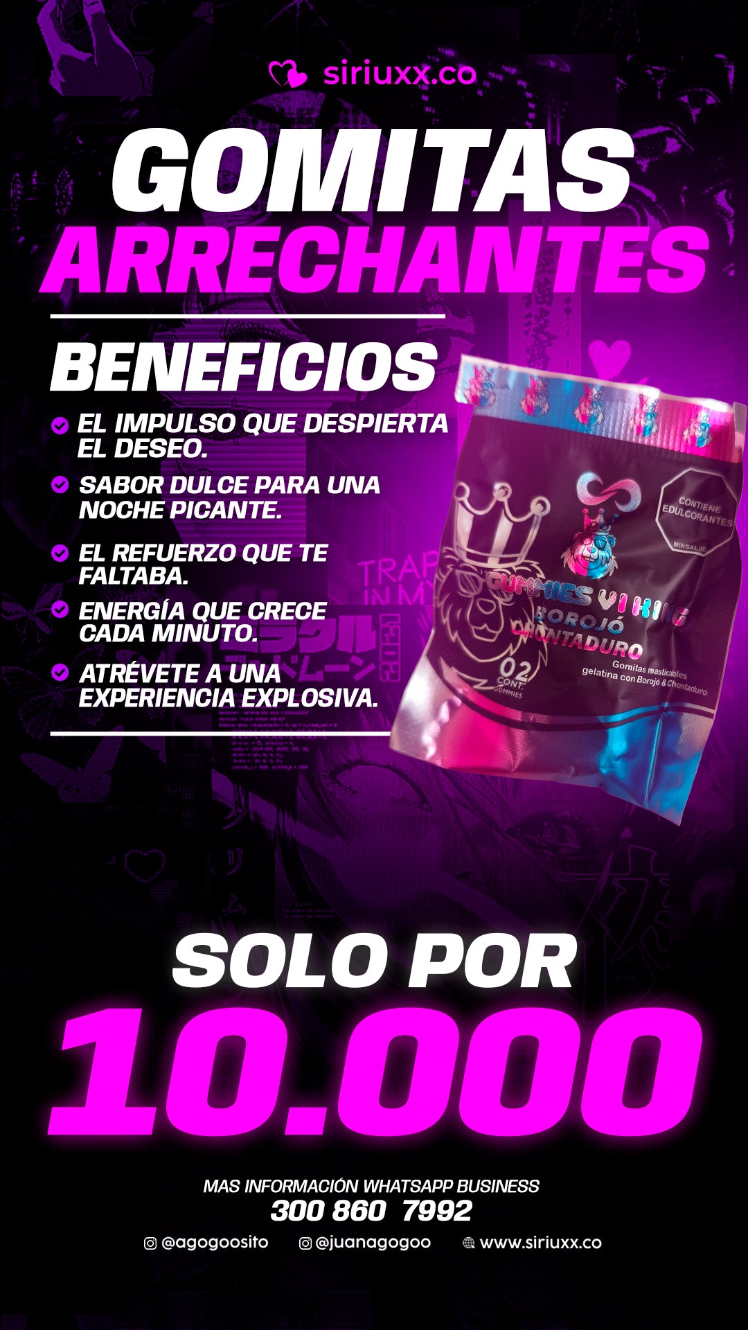 Gomitas afrodisíacas x 2