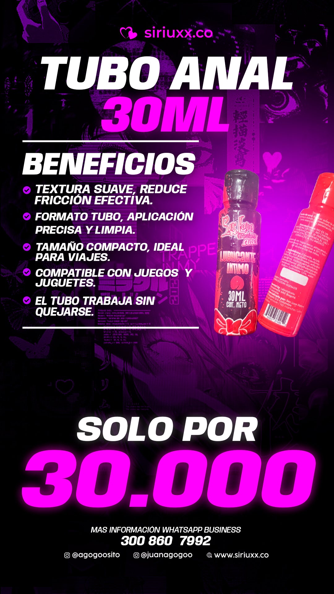 Tubo anal 30 ml