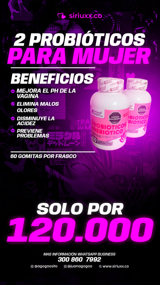 2 Probioticos Para Mujer Combo