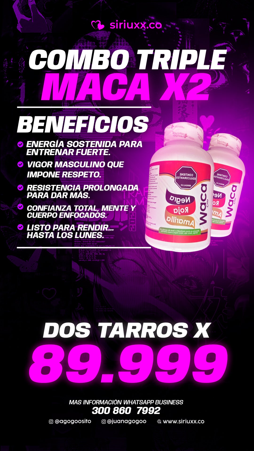 Combo Triple Maca X2