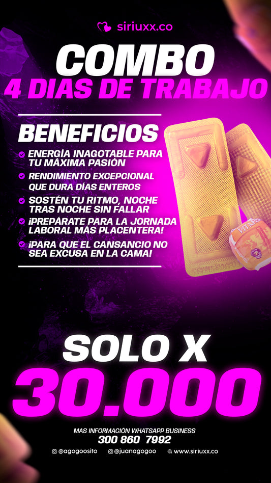 Combo 4 días de trabajo