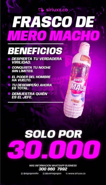 Frasco De Mero Macho