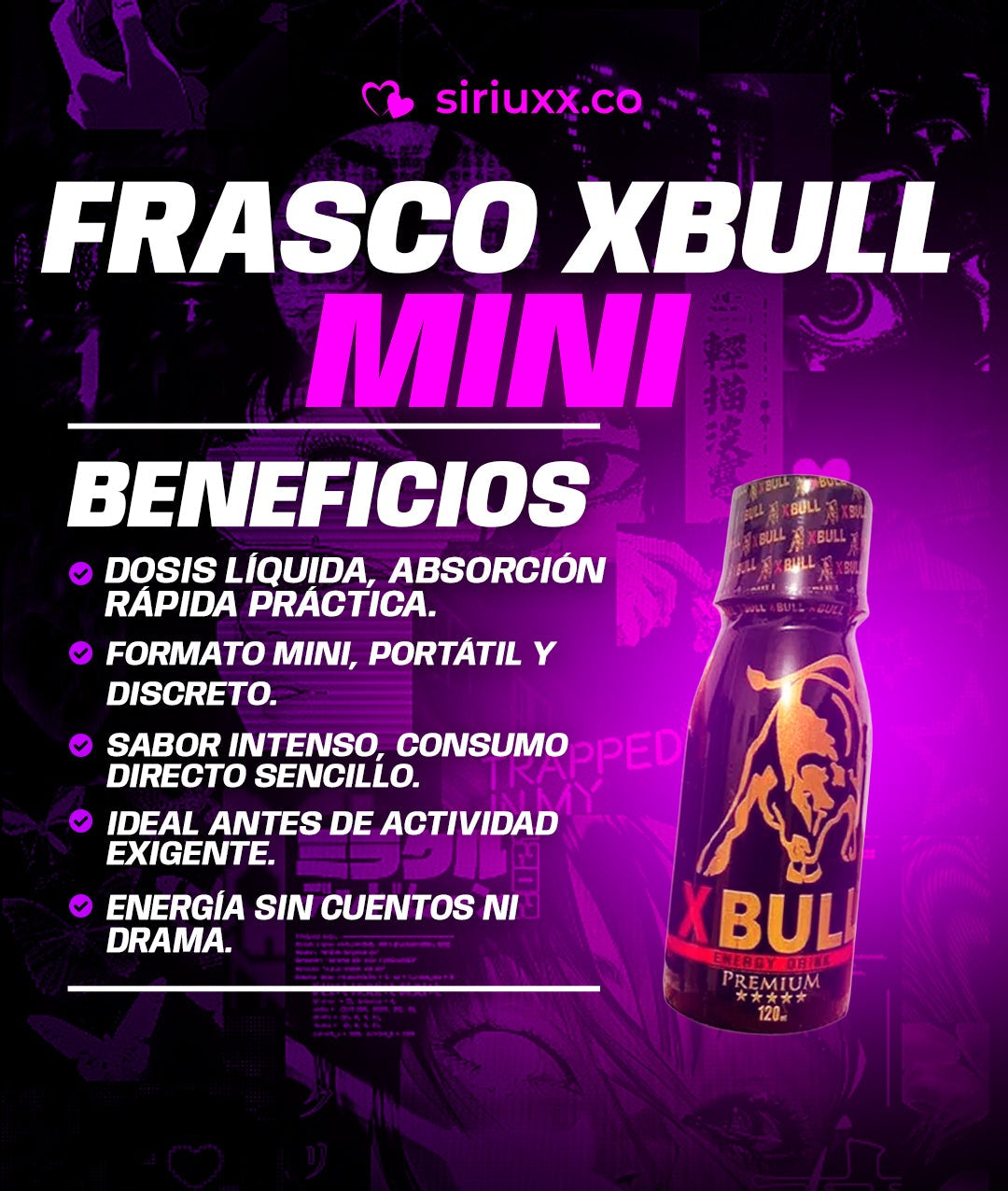 X Bull frasco mini