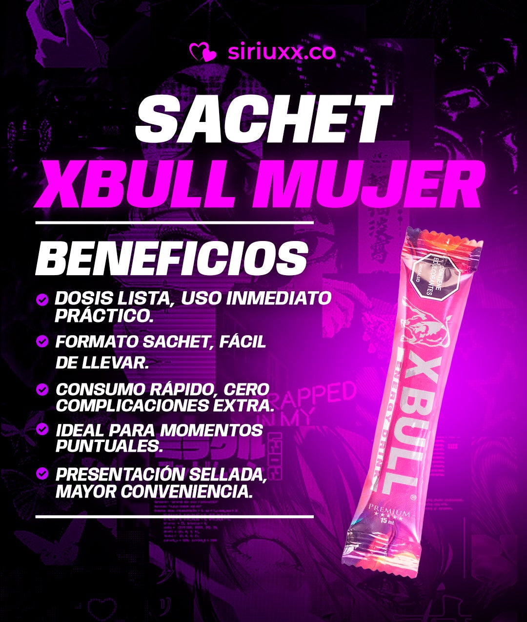 Sachet x bull mujer